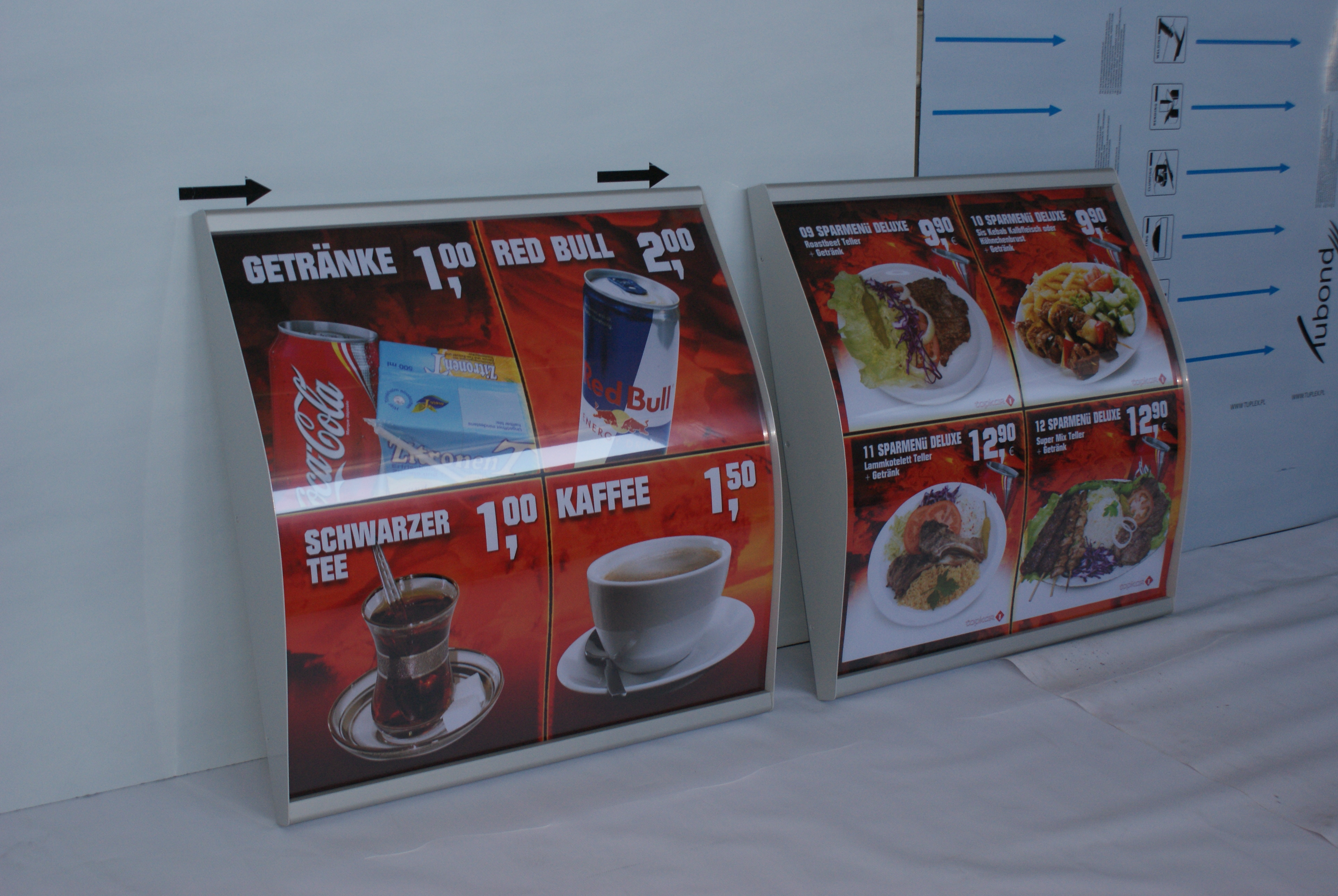 Kasetny LED menuboardy plakatowe